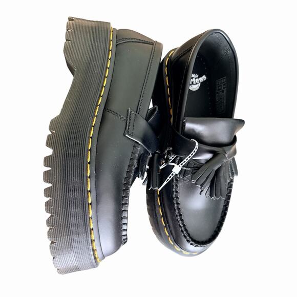 Dr. Martens Shoes - Dr. Martens Adrian Quad Loafers Women’s Size 8/ Men’s 7. Tassel Black NWOB